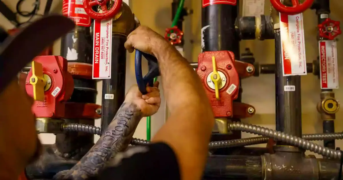 what happens during a fire sprinkler inspection